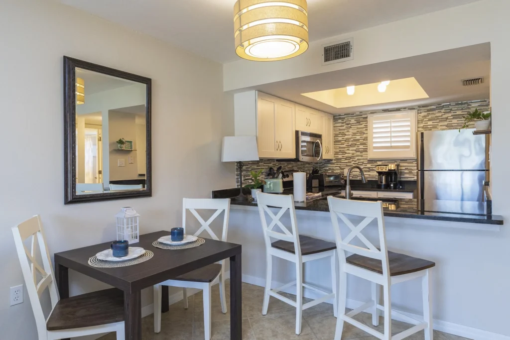 Dining Table and Bar Seating