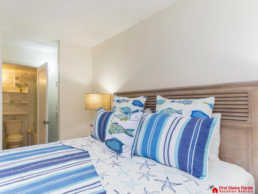 Cozy bedroom retreat with fresh coastal-inspired decor!