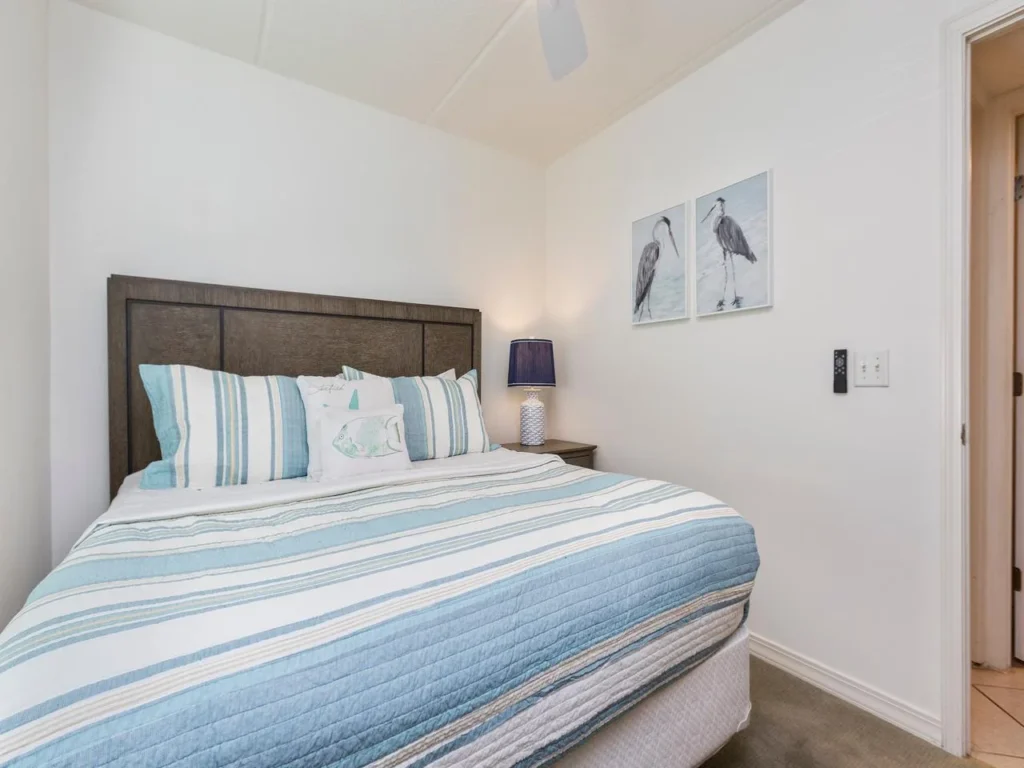 Cozy king bedroom retreat with calming coastal-inspired decor!