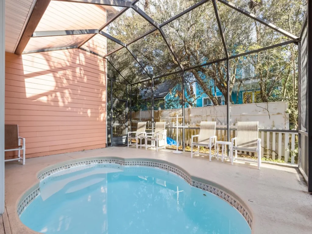 Secluded screened pool area perfect for relaxing and fun!