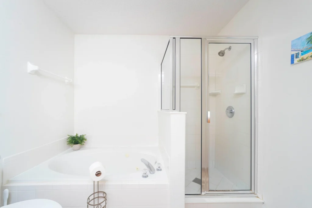 Primary Bathroom with Walk-in Shower and Garden Tub