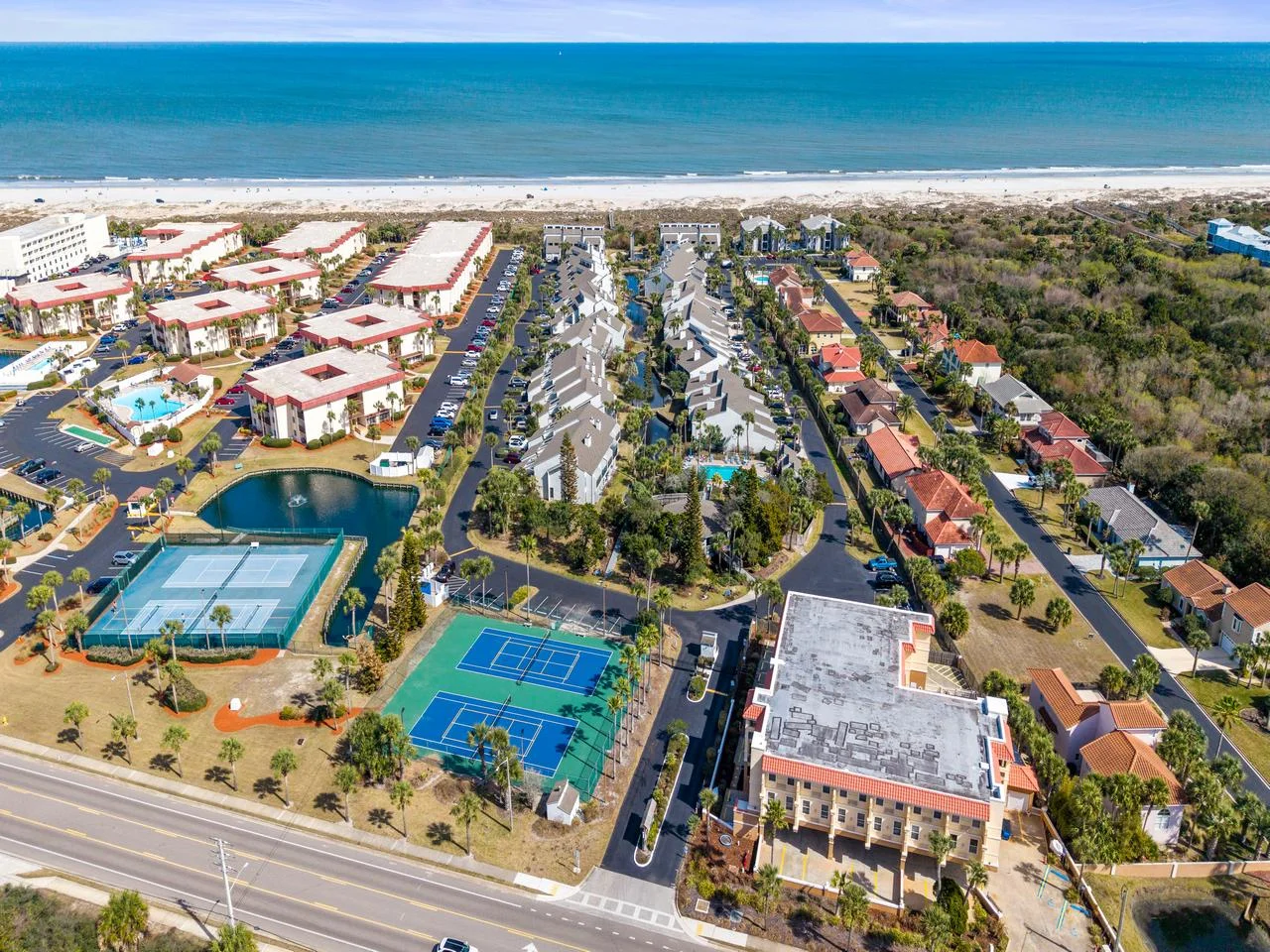 Scenic coastal views with tennis courts and beach access nearby
