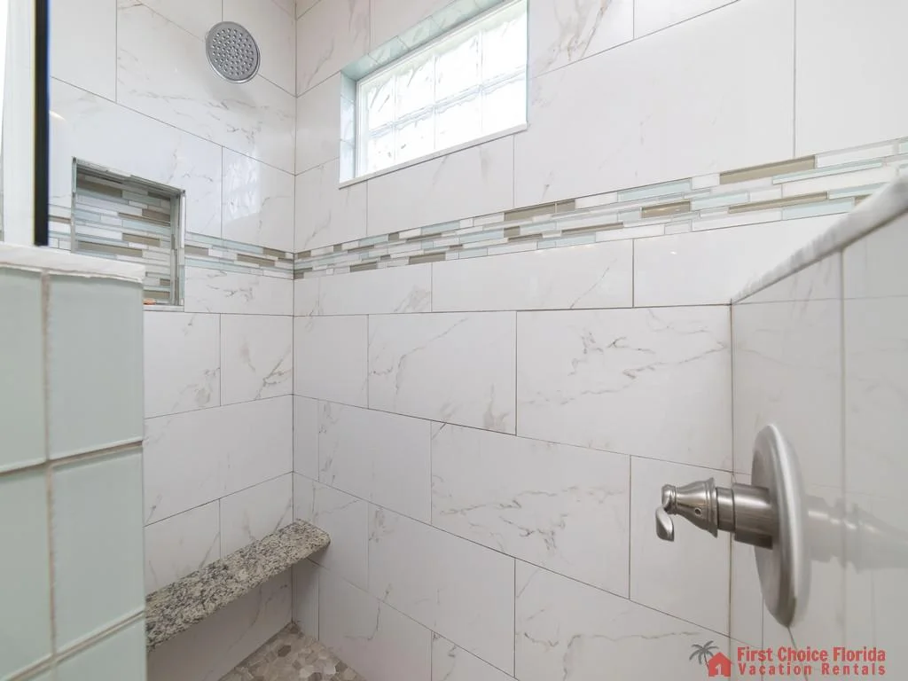 Magnolia Beach House - Master Bath walk-in Shower