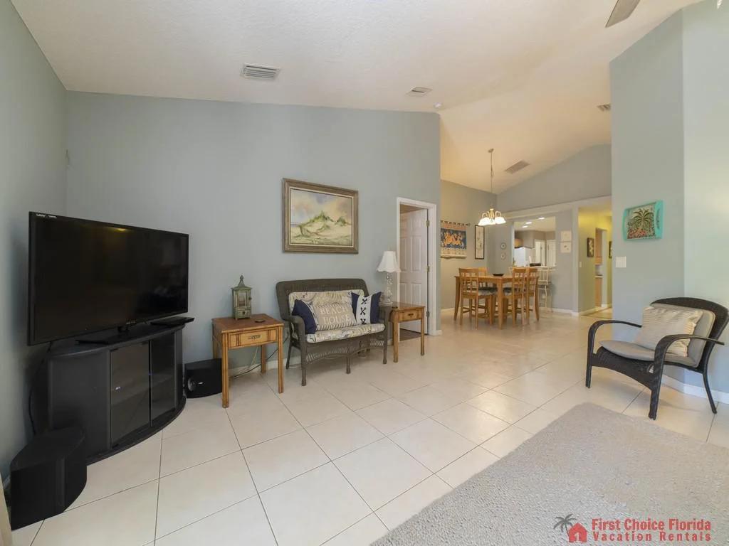 Magnolia Beach House - Living Room to Dining Room