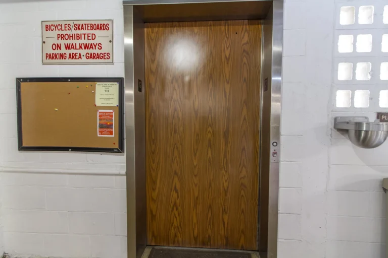 Nearby building elevator providing easy access to Unit