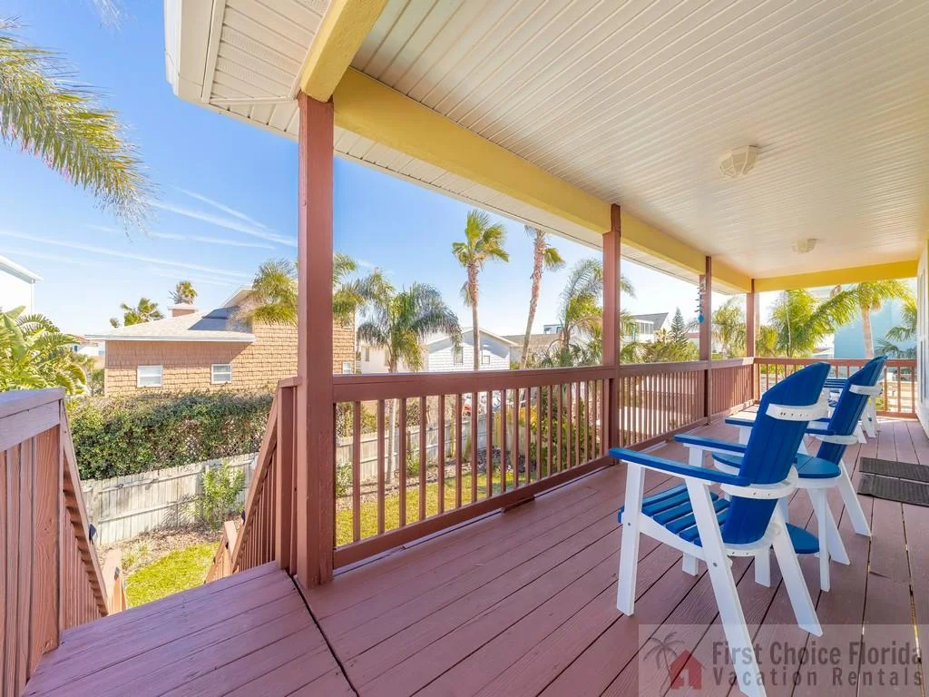 Large Balcony (second floor) Stairs to Pool