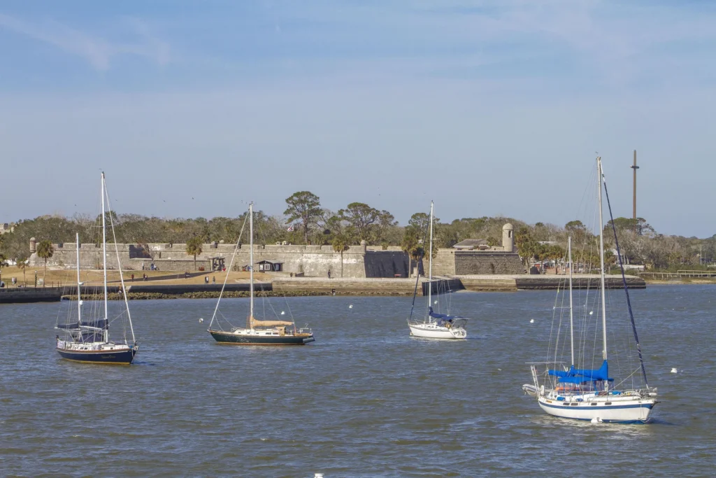 Boats at Castillo de San Marcos St. Augustine