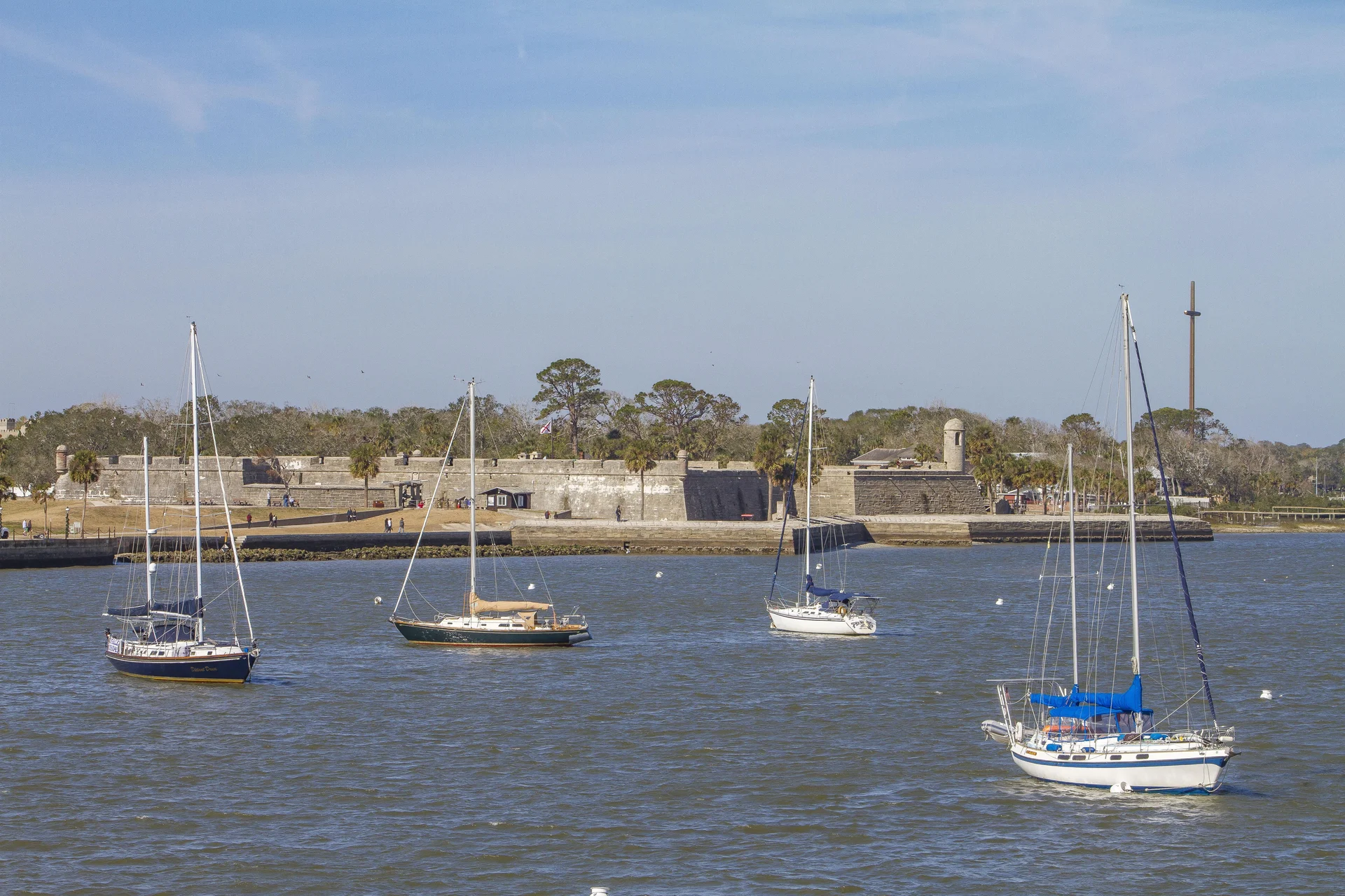 Boats at Castillo de San Marcos St. Augustine