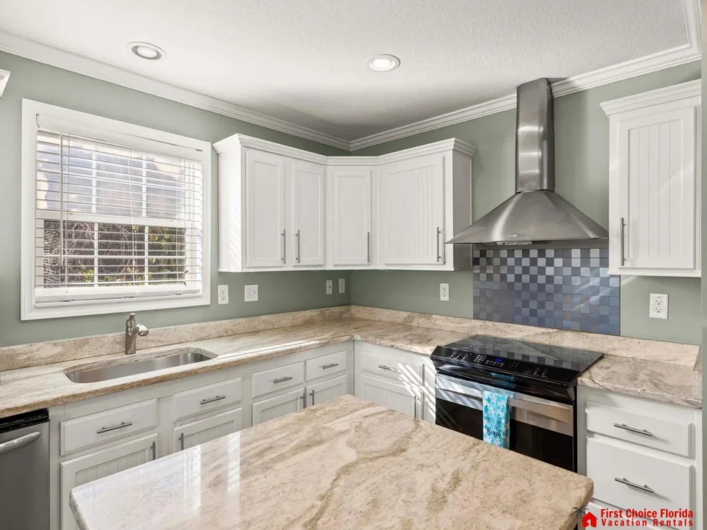 Bright kitchen with modern appliances and spacious countertops
