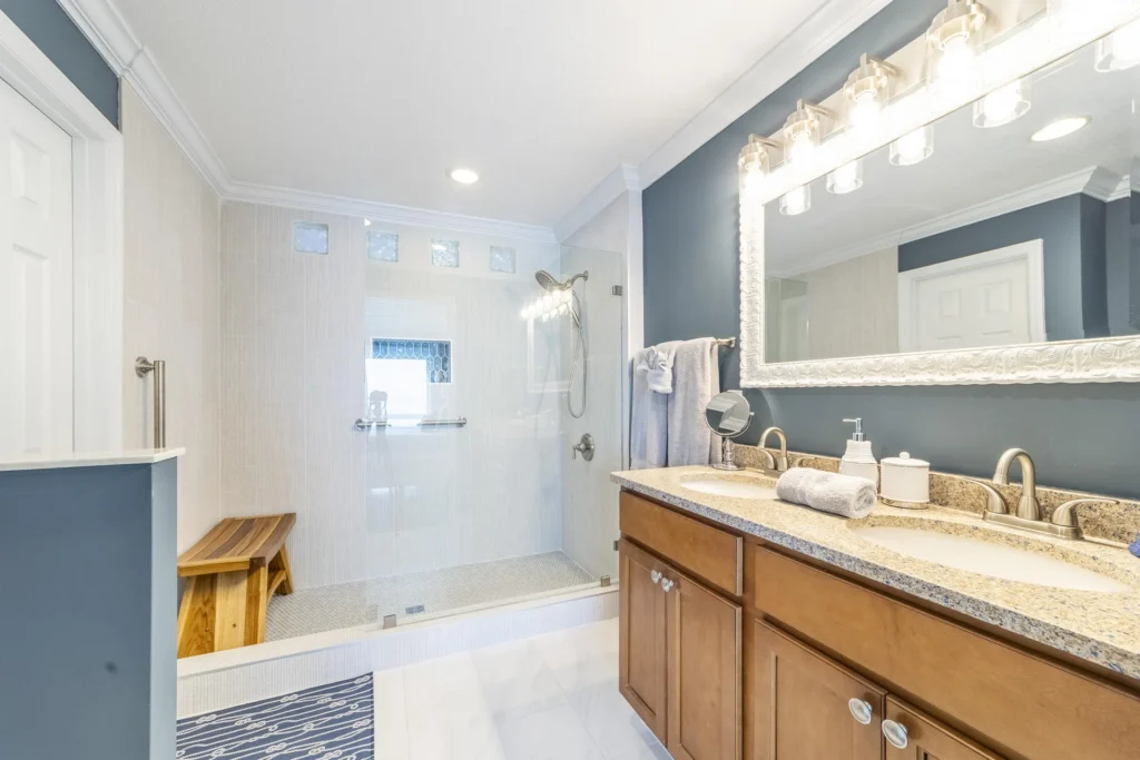 Ocean Oasis - Oceanfront Master Bathroom with Large Walk-in Shower