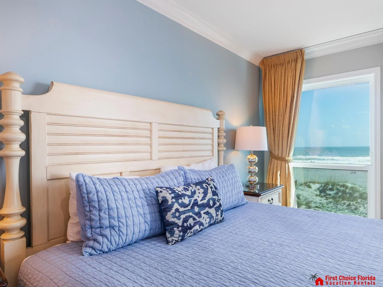 Coastal bedroom retreat with stunning ocean views and natural light