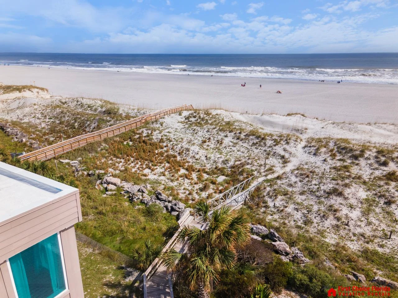 Oceanfront view with direct beach access and serene dunes