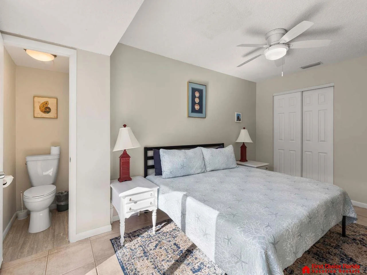 Cozy bedroom retreat with ensuite bathroom and natural light