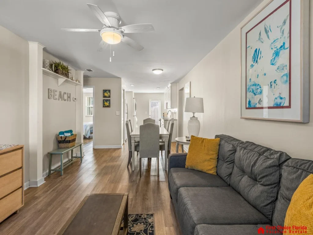 Cozy living and dining area with modern comfort and style