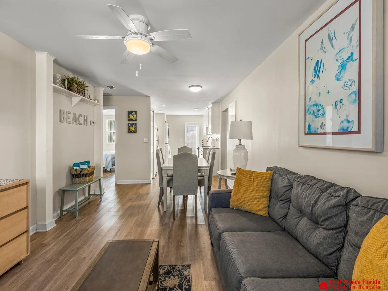 Cozy living and dining area with modern comfort and style