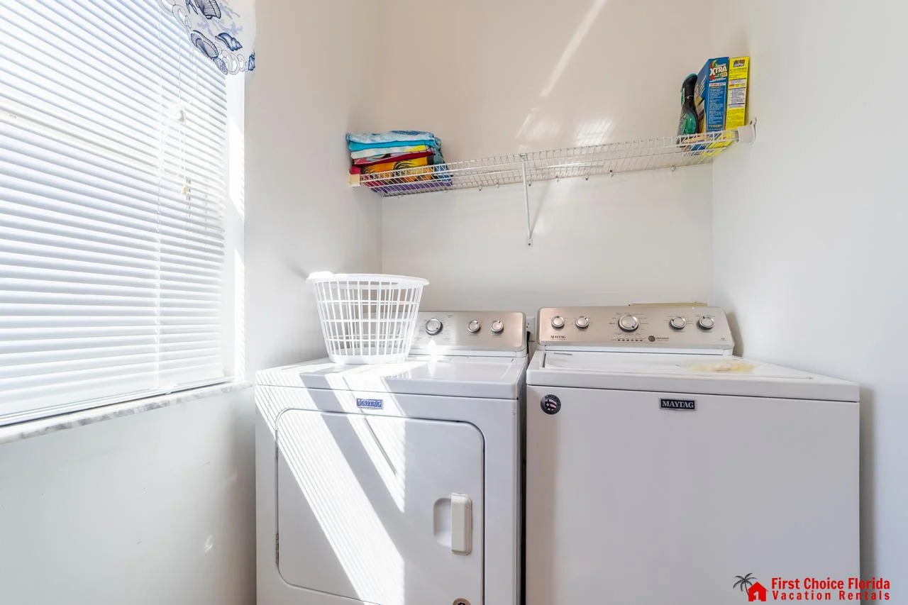 Bright laundry room with ample natural light!