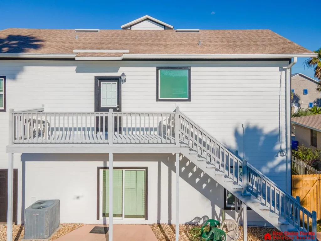 Bright and airy exterior with private balcony and patio space!