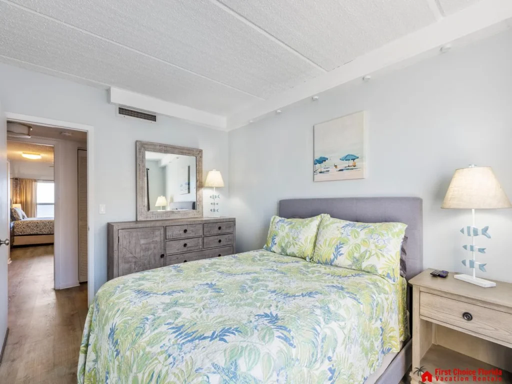 Cozy bedroom retreat with calming coastal decor and natural light