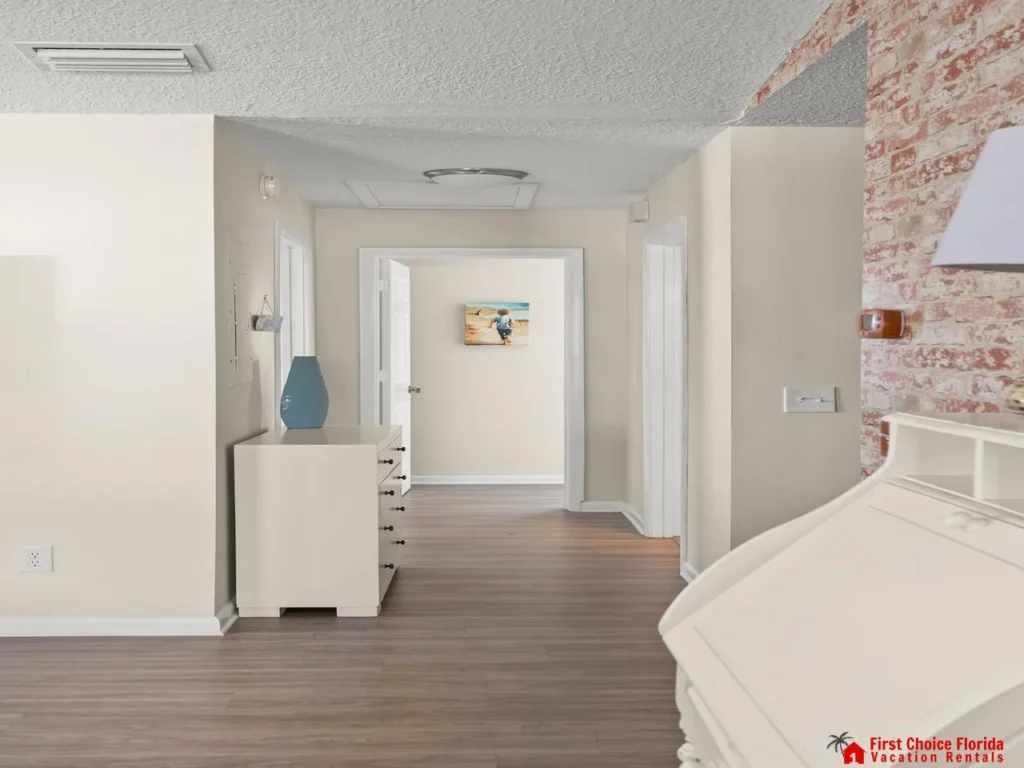 Bright, airy hallway with modern flooring and soft natural light