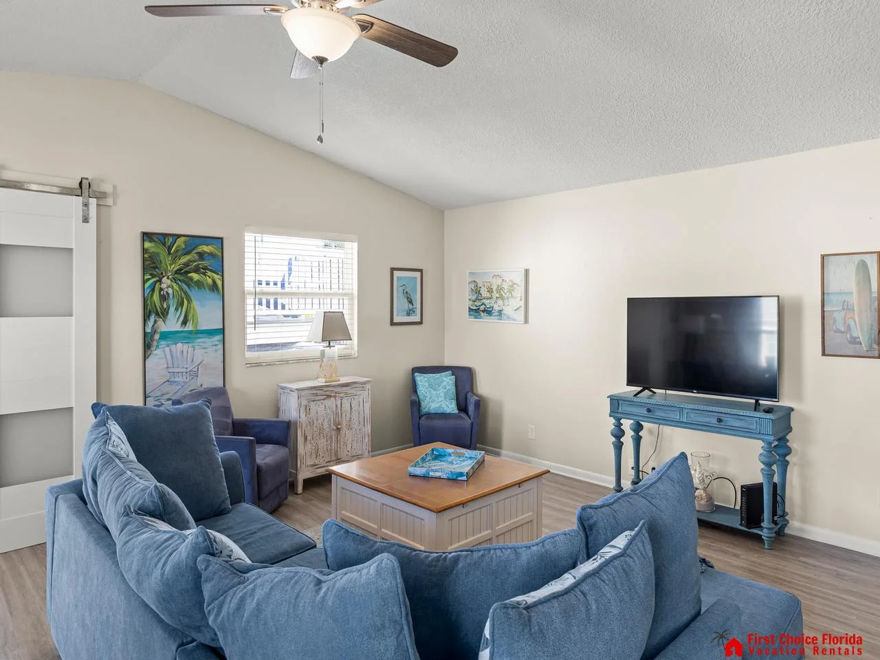 Cozy living room with plush seating and natural light