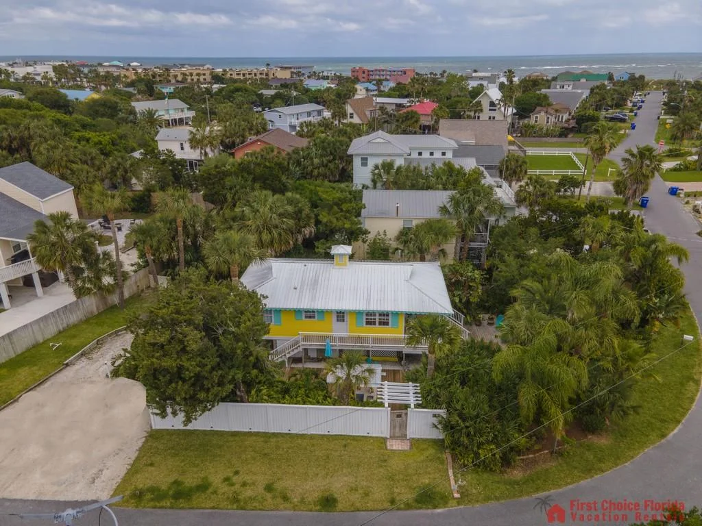 Island Surf Cottage Aerial