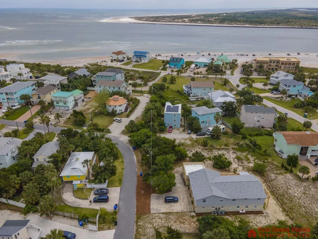 Island Surf Cottage Aerial Beach