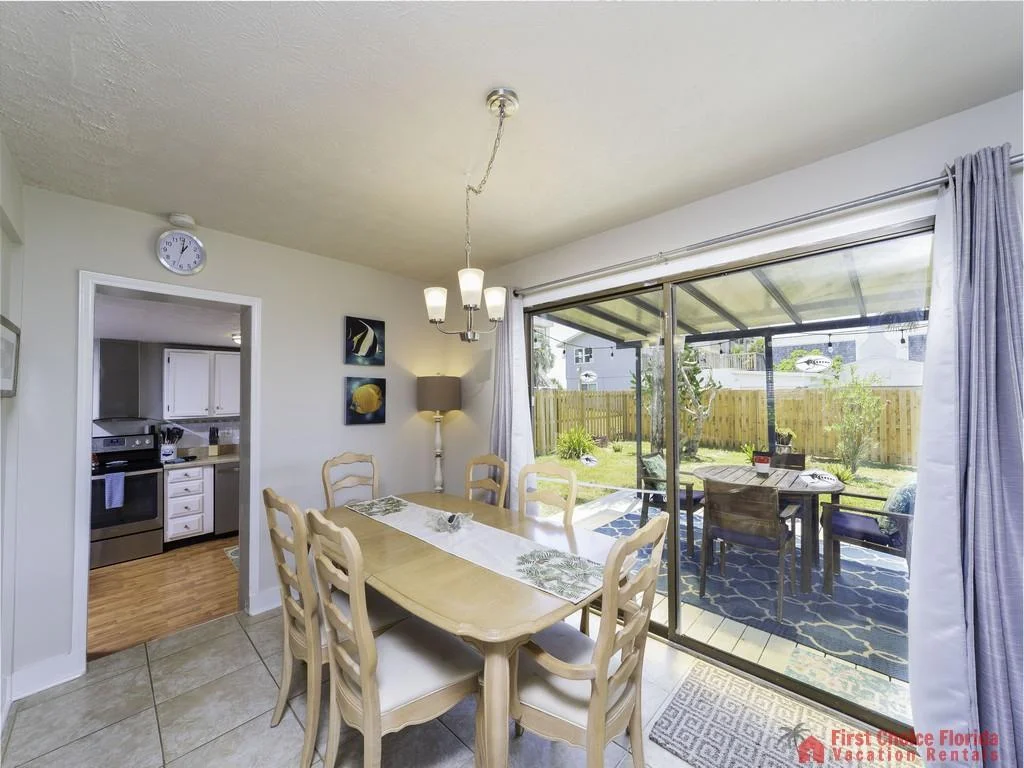 Dining Room with views of Backyard