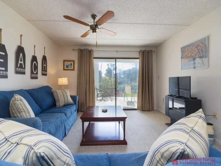 Island South Condominium 18 Living Room with TV