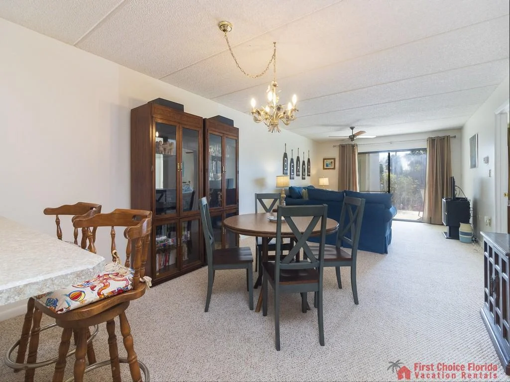 Island South Condominium 18 Dining and Living Area